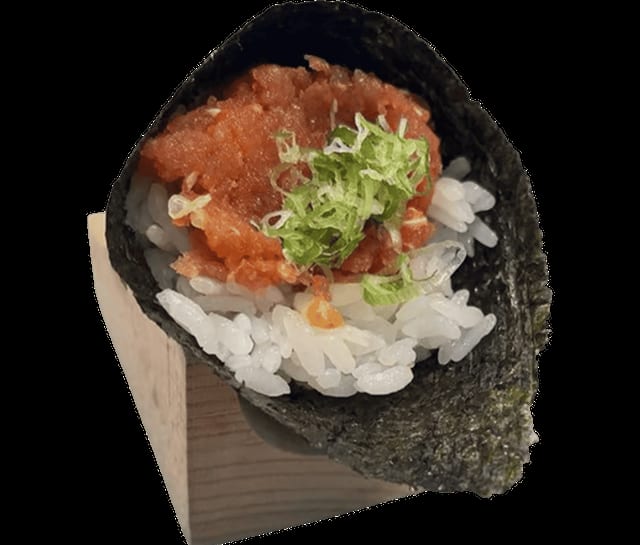 Spicy Tuna Hand Roll.