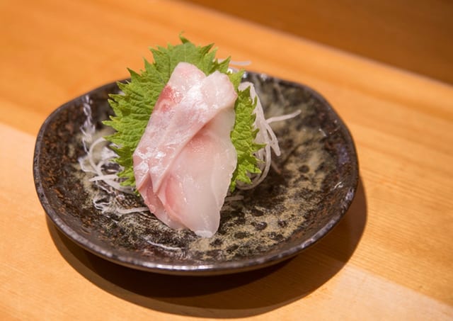 Madai/Japanese Snapper Sashimi.