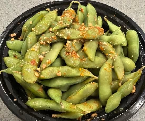 Garlic Chili Spicy Edamame.
